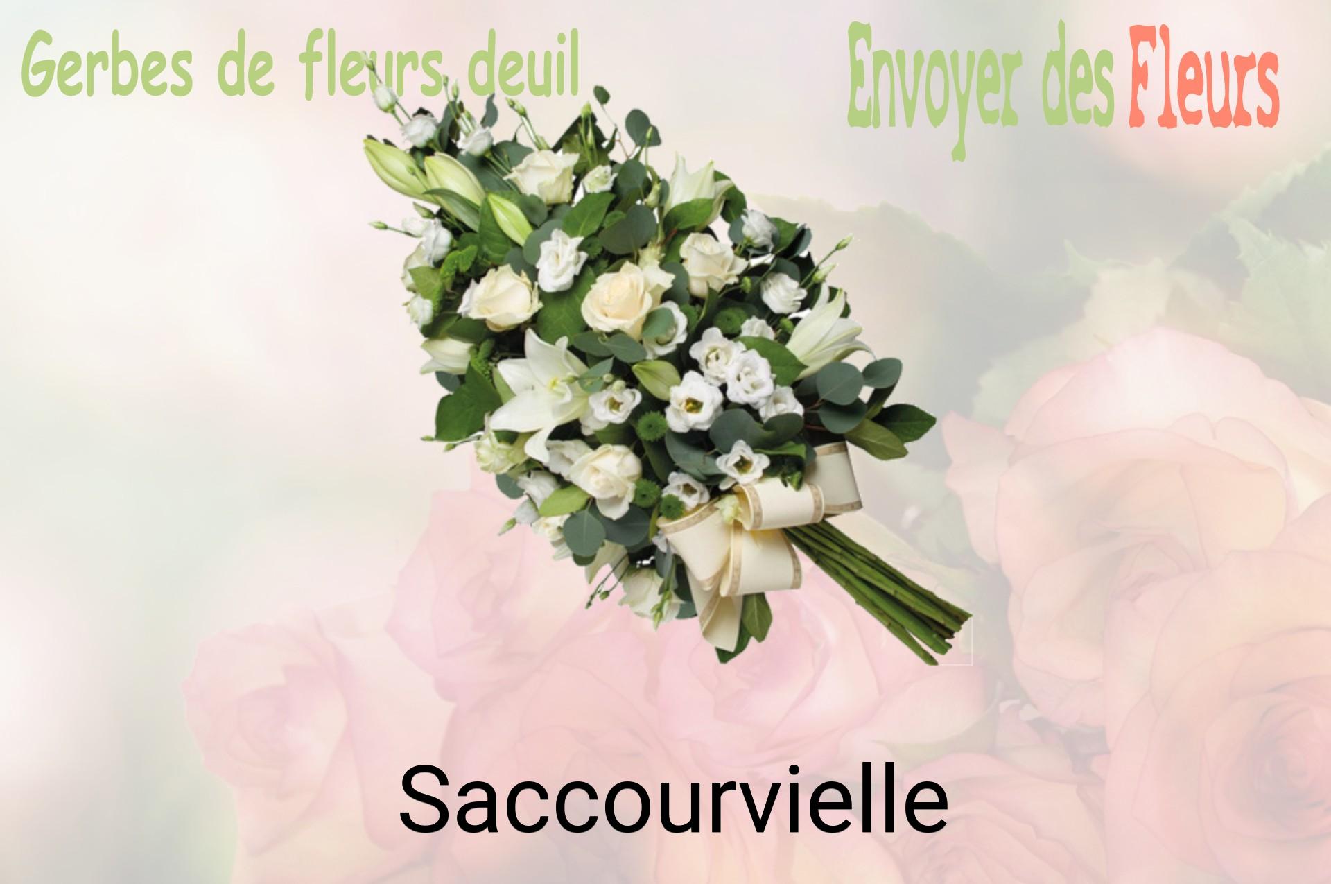 Gerbe de fleurs de deuil livrée à Saccourvielle